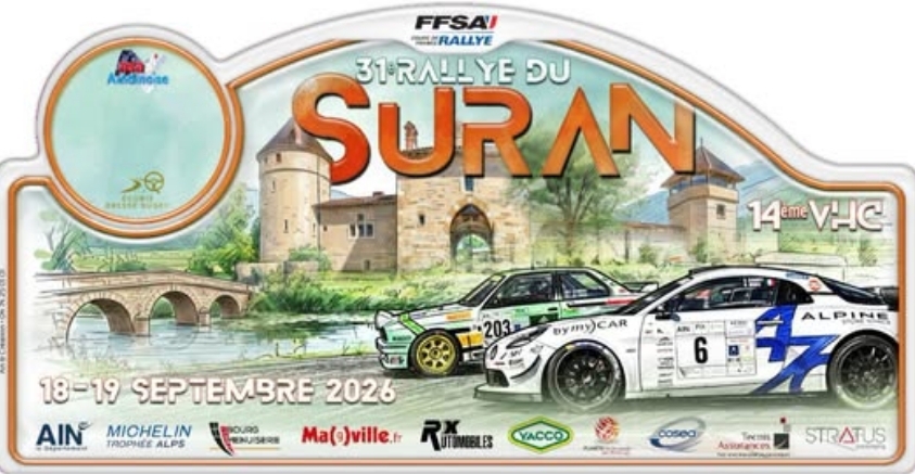 Rallye du Suran les 18 et 19 septembre 2026