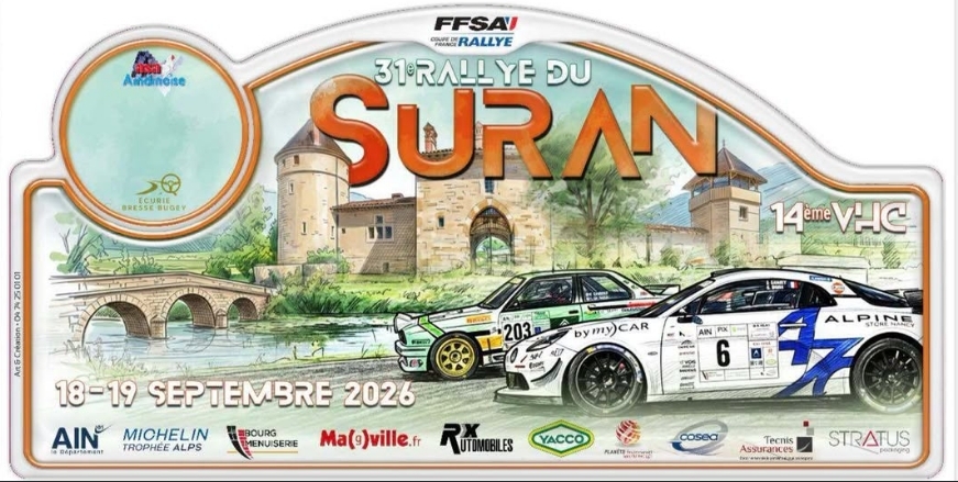 Rallye du Suran les 18 et 19 septembre 2026