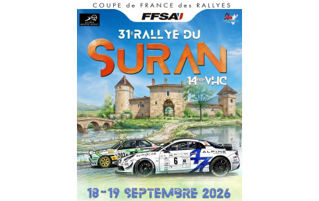 Rallye du Suran les 18 et 19 septembre 2026